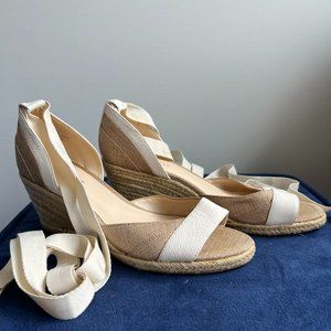Nine West Jaxel Espadrille Lace Up Wedge, Size 8
